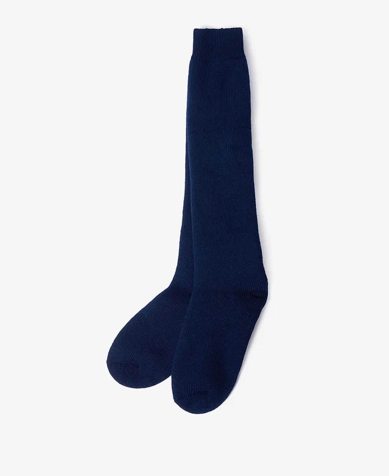 Barbour Wellington Knee Sock in Navy